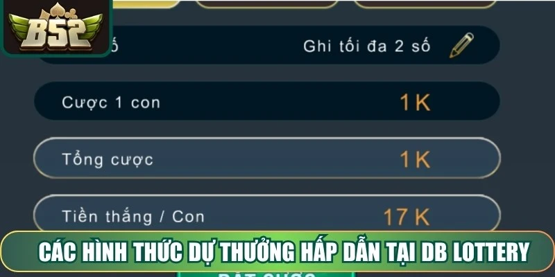 Các hình thức dự thưởng hấp dẫn tại DB Lottery