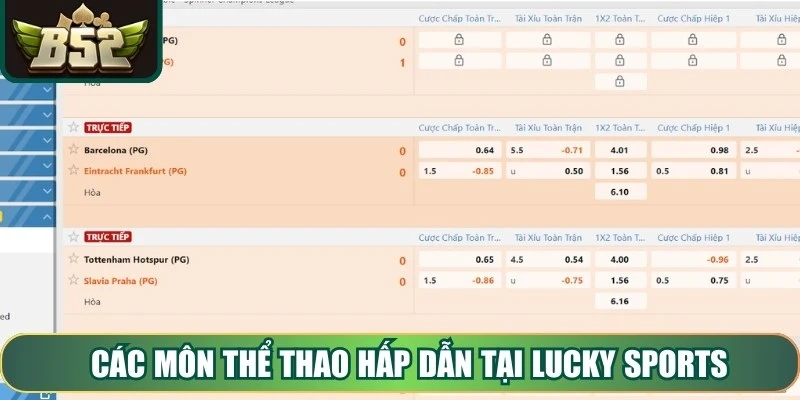 Các môn thể thao hấp dẫn tại Lucky Sports
