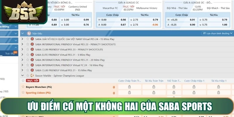 Ưu điểm có một không hai của Saba Sports